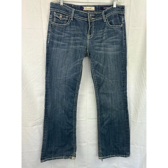 Vigoss Collection Bootcut Denim Jeans Size 15 Flap Pockets - Picture 1 of 8